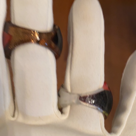 LOT A -Vintage Murano Glass Rings shimmer and shine - Picture 3 of 3